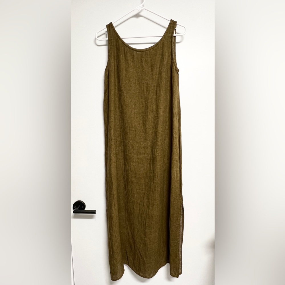 Eileen Fisher Olive linen Dress
